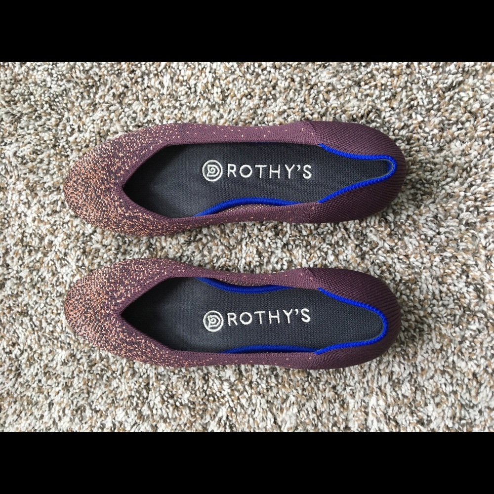 RETIRED Eggplant Metallic Rothy Flats